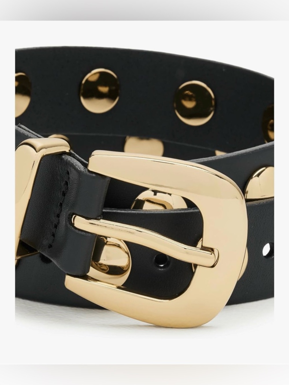 NWT Madewell Women’s Western Belt True Black/Gold Size XS - Picture 4 of 9